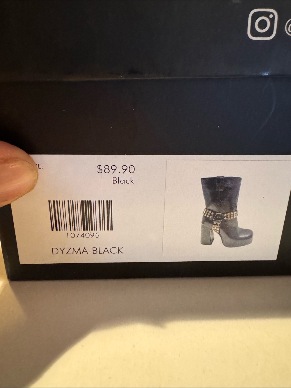 Azalea Wang DYZMA Studded Platform Boots – Black – NIB 🔥 - Picture 6 of 6